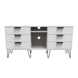 Ready Assembled 2 U Fuji 6 Drawer Sideboard (Ready Assembled) in White - thumbnail 1