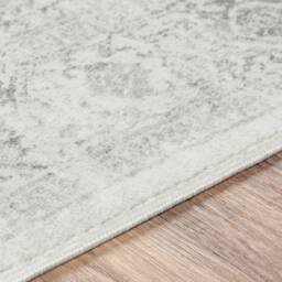 Livabliss Roma-Vintage Off-White Grey Charcoal Traditional Boho Living Dining Bedroom Rug in Cream - Size: 200 cm x 200 cm - thumbnail 3