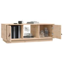 Berkfield Home Coffee Table 100x50x35 cm Solid Wood Pine in Light Sand - Size: 100 x 50 x 35 cm - thumbnail 5