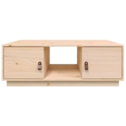 Berkfield Home Coffee Table 100x50x35 cm Solid Wood Pine in Light Sand - Size: 100 x 50 x 35 cm - thumbnail 6