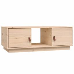 Berkfield Home Coffee Table 100x50x35 cm Solid Wood Pine in Light Sand - Size: 100 x 50 x 35 cm