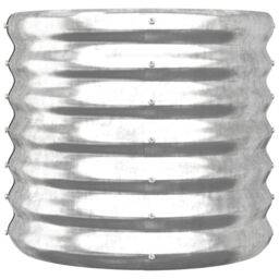 Berkfield Home Garden Planter Powder-coated Steel 40x40x36 cm Silver - Size: 40 x 40 x 36 cm - thumbnail 3