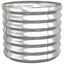 Berkfield Home Garden Planter Powder-coated Steel 40x40x36 cm Silver - Size: 40 x 40 x 36 cm - thumbnail 2