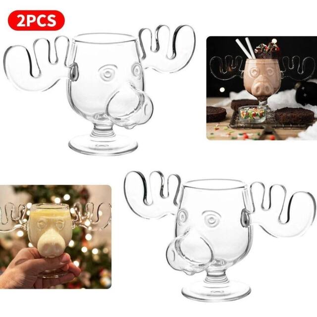SPETLEK Christmas Vacation Glass Moose Cup 2pcs in Clear - image 1