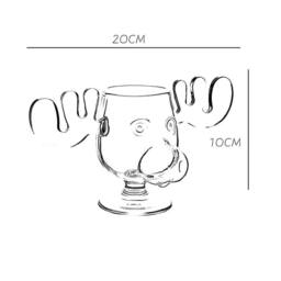 SPETLEK Christmas Vacation Glass Moose Cup 2pcs in Clear - thumbnail 2