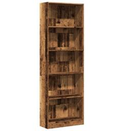 Berkfield Home Decorative Bookcase Old Wood 60x24x176 cm Engineered Wood in Brown - Size: 60 x 24 x 176 cm - thumbnail 3