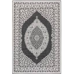 THE RUGS Gemini Reversible Indoor & Outdoor Rug Polypropylene Medallion Rug in Black - Size: 160 cm x 230 cm - thumbnail 1