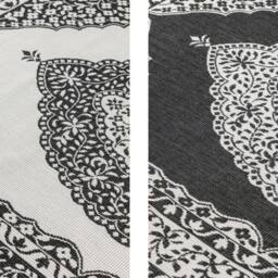 THE RUGS Gemini Reversible Indoor & Outdoor Rug Polypropylene Medallion Rug in Black - Size: 160 cm x 230 cm - thumbnail 3