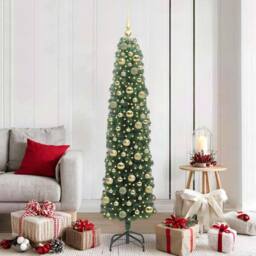 Berkfield Home Artificial Christmas Tree with 300 LEDs with Stand Green 180 cm - thumbnail 1