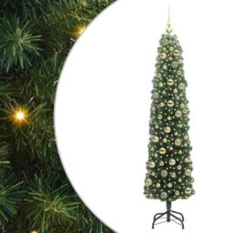 Berkfield Home Artificial Christmas Tree with 300 LEDs with Stand Green 180 cm - thumbnail 2