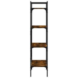Berkfield Home Decorative Bookcase 4-Tier Smoked Oak 56x31.5x138.5 cm Engineered Wood in Brown - thumbnail 5