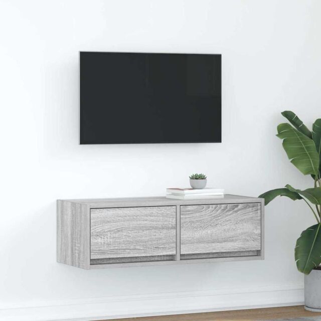 Berkfield Home TV Cabinet Grey Sonoma 80x31x25.5 cm Engineered Wood - image 1