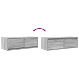 Berkfield Home TV Cabinet Grey Sonoma 80x31x25.5 cm Engineered Wood - thumbnail 9