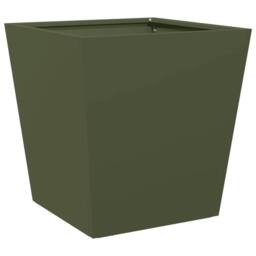 Berkfield Home Garden Planters Olive Green 2 pcs 40x40x40 cm Steel - Size: 40 x 40 x 40 cm - thumbnail 5