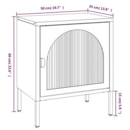 Berkfield Home Nightstands 2 pcs Black 50x35x60 cm Glass & Steel - Size: 50 x 35 x 60 cm - thumbnail 8