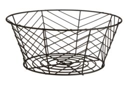 Orsina Black Powder Coated Fruit Basket, Modern Wire Design Bowl For Storing Fresh Fruit, Durable Metal With Matte - thumbnail 2