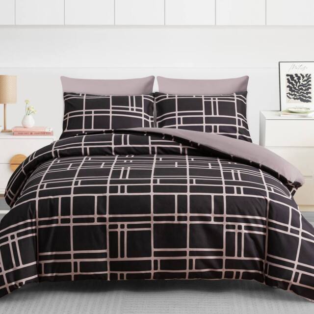 Pamposh Double Brushed Microfibre Duvet Cover Sets in Light Brown - Size: Super King - image 1
