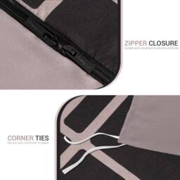 Pamposh Double Brushed Microfibre Duvet Cover Sets in Light Brown - Size: Super King - thumbnail 7