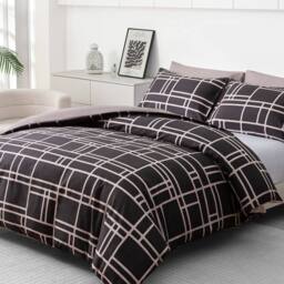 Pamposh Double Brushed Microfibre Duvet Cover Sets in Light Brown - Size: Super King - thumbnail 5