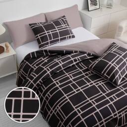 Pamposh Double Brushed Microfibre Duvet Cover Sets in Light Brown - Size: Super King - thumbnail 6