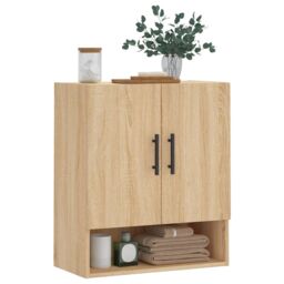 Berkfield Home Wall Cabinet Sonoma Oak 60x31x70 cm Engineered Wood in Brown - Size: 60 x 31 x 70 cm - thumbnail 3