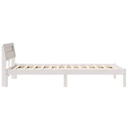 Berkfield Home with LED Strip Lights with Headboard White 90 x 190 cm Solid pine wood - thumbnail 6