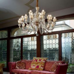 Netlighting Strauss 18 Light Chandelier Rose Gold Finish E14 - thumbnail 2