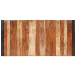 Berkfield Home Dining Table 160x80x75 cm Solid Wood with Sheesham Finish in Brown - Size: 160 x 80 x 75 cm - thumbnail 3