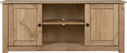 Seconique Panama 2 Door 1 Shelf Flat Screen TV Unit in Light Oak - thumbnail 2