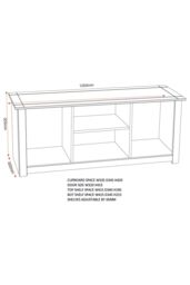 Seconique Panama 2 Door 1 Shelf Flat Screen TV Unit in Light Oak - thumbnail 6