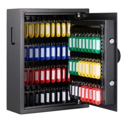 VonHaus 71 Key Wall Mounted Key Safe in Black