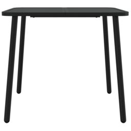 Berkfield Home Garden Table Anthracite 80x80x71 cm Steel in Black - Size: 80 x 80 x 71 cm - thumbnail 3
