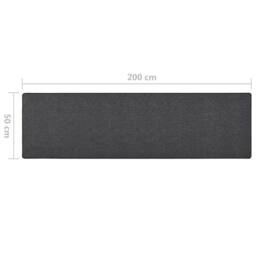 Berkfield Home Carpet Runner Anthracite 50x200 cm in Dark Grey - Size: 100 cm diameter - thumbnail 7