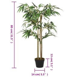 Berkfield Home Artificial Bamboo Tree 380 Leaves 80 cm Green - thumbnail 4