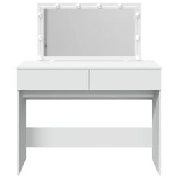 Berkfield Home Dressing Table with LED White 100x40x120 cm - Size: 100 x 40 x 120 cm - thumbnail 5