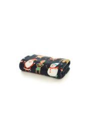 Deyongs Christmas Dancers Festive Throw - Supersoft 140x180cm Blanket - 1846 in Navy - Size: 140 cm x 180 cm - thumbnail 3