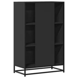 Berkfield Home Highboard Black 68x35x106.5 cm Engineered Wood & Metal - thumbnail 6