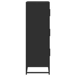 Berkfield Home Highboard Black 68x35x106.5 cm Engineered Wood & Metal - thumbnail 5
