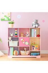 Teamson Kids Fantasy Fields Magic Garden Adjustable Cube Bookshelf in Pink - thumbnail 3