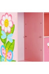 Teamson Kids Fantasy Fields Magic Garden Adjustable Cube Bookshelf in Pink - thumbnail 6