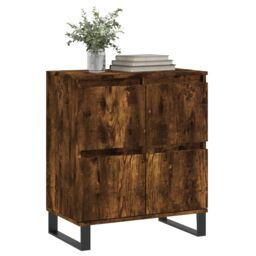 Berkfield Home Sideboard Smoked Oak 60x35x70 cm Engineered Wood in Brown - Size: 60 x 35 x 70 cm - thumbnail 3