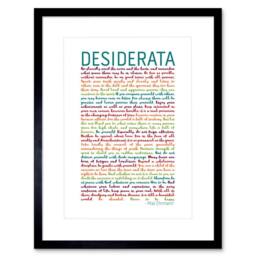 "Artery8 Desiderata Poem Rainbow Words Ehrmann 12x16"" Framed Art Print - Size: W12"" x H16""" - thumbnail 1