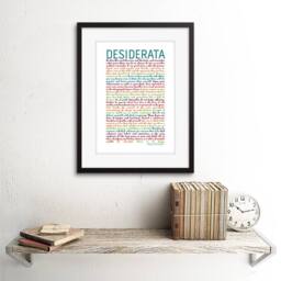"Artery8 Desiderata Poem Rainbow Words Ehrmann 12x16"" Framed Art Print - Size: W12"" x H16""" - thumbnail 2