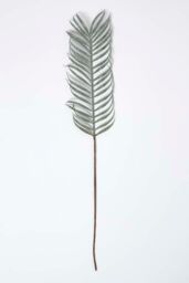 Homescapes Glitter Palm Leaf Single Stem in Green - thumbnail 2