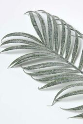 Homescapes Glitter Palm Leaf Single Stem in Green - thumbnail 3