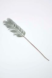 Homescapes Glitter Palm Leaf Single Stem in Green - thumbnail 1