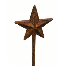 Poppyforge Star 5Ft Plant Pin BM/RtR (Pack of 3) - Steel - W10 x H152.4 cm in Brown - thumbnail 1