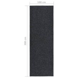 Berkfield Home Dirt Trapper Carpet Runner 100x300 cm Anthracite in Black - Size: 100 cm diameter - thumbnail 6