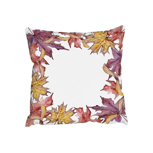 Benjamin Tate Design Cushions - Gold & Purple Leaves (Cushion)