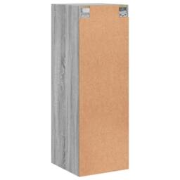 Berkfield Home Wall Cabinet with Glass Doors Grey Sonoma 35x37x100 cm - Size: 35 x 37 x 100 cm - thumbnail 8